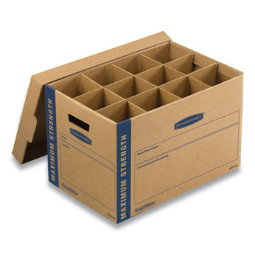 Bankers Box® Smoothmove Kitchen Moving Kit, Medium, Half Slotted Container (hsc), 18.5" X 12.25" X 12", Brown Kraft-blue freeshipping - TVN Wholesale